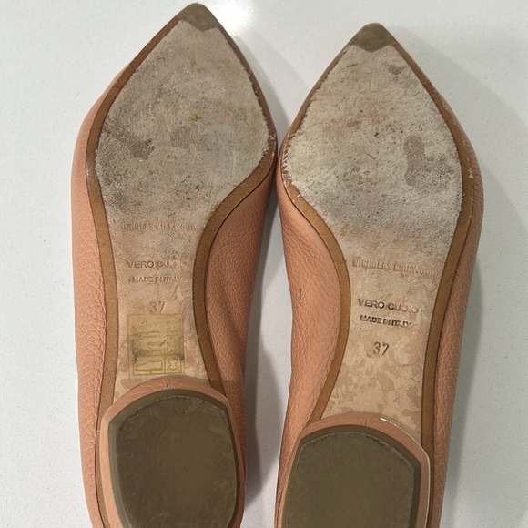 Nicholas Kirkwood Powder Peach Leather Beya Loafer Flats - Picture 3 of 6
